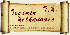 Tešimir Milkanović vizit kartica